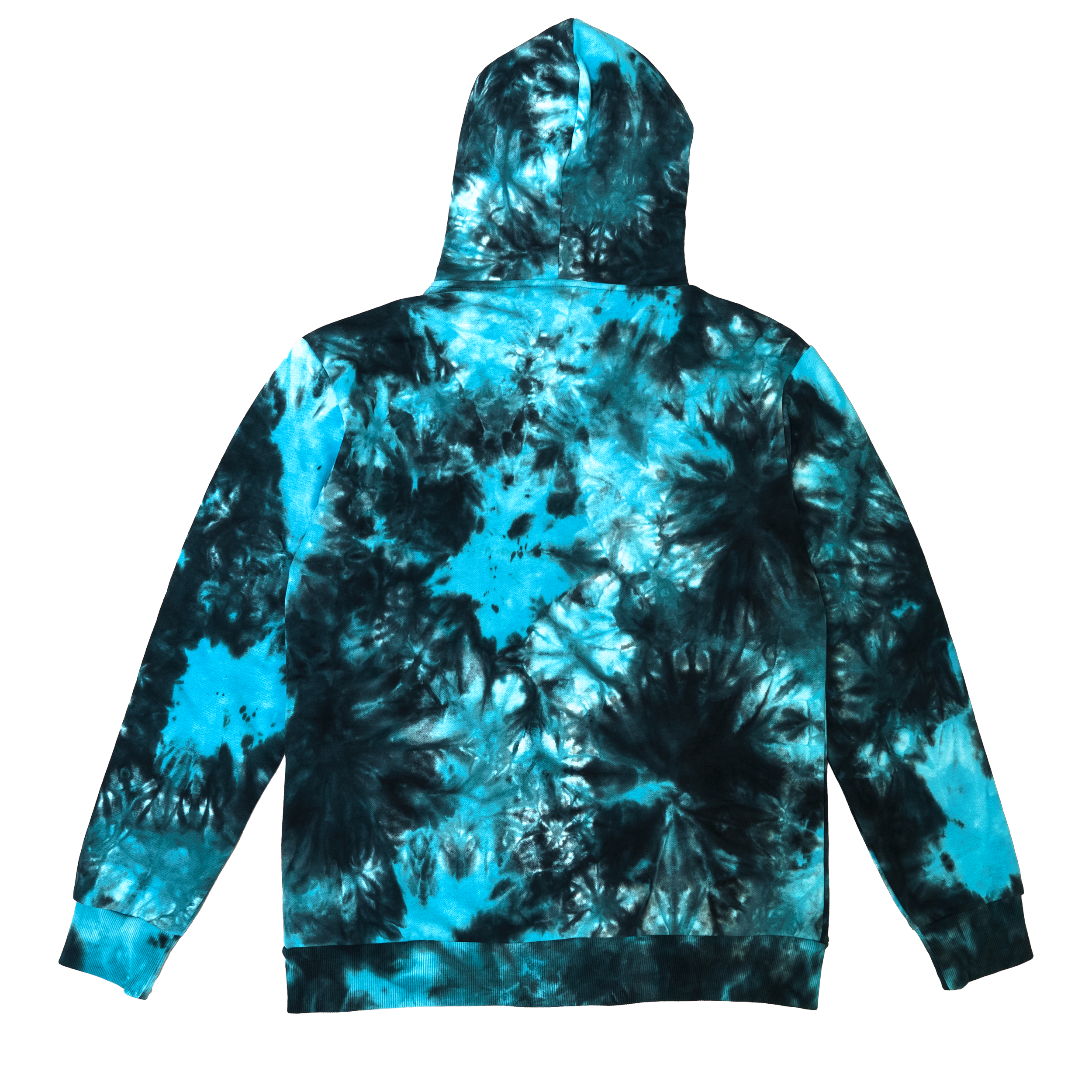 Deep Blue Tie Dye Pullover Hoodie